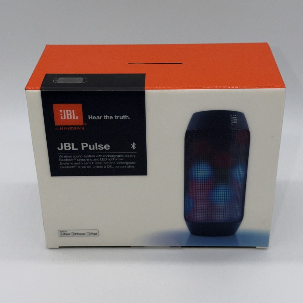 RARE JBL Pulse 1 Original Bluetooth Speaker Black LED Light Show Wireless SEALED